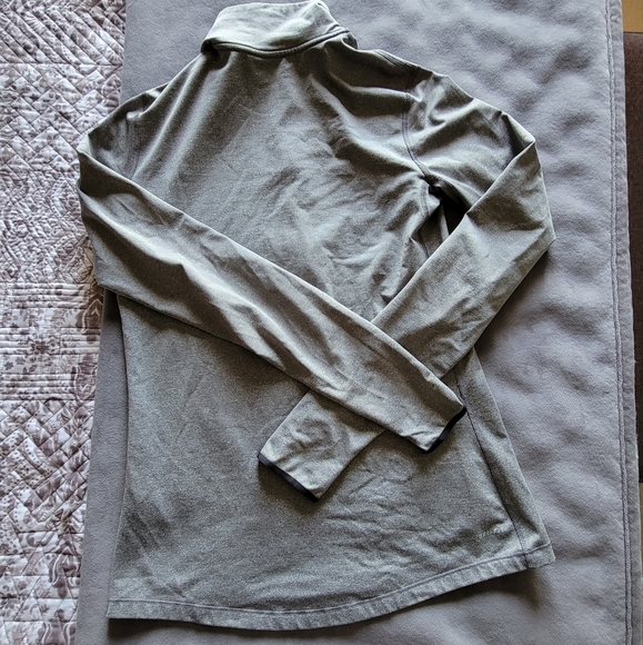 nike pro dri fit gray grey thermal zip up - Picture 2 of 6